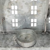Article Rangée décorative de maisons avec porte-bougies chauffe-plat, décoration de l'Avent, 68 cm