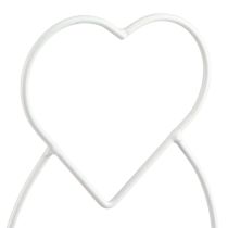Article Lanterne Coeur Blanc Support Lanterne Verre Ø12cm H30cm 2pcs