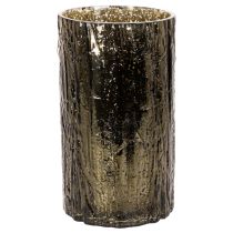 Article Porte-bougie chauffe-plat en verre orné de reliefs de tête de cerf et d'arbre, décoration hivernale, 26 cm