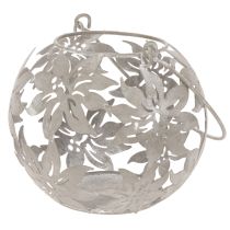 Article Lanterne décorative suspendue Windlight en métal gris Ø14cm H13cm