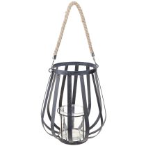 Article Lanterne lanterne en métal avec verre anthracite Ø23cm H27cm