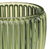Article Lanterne photophore verre vert rétro Ø7cm H7cm 6 pcs