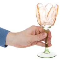 Article Porte-bougie chauffe-plat en verre en forme de tulipe, style vintage, décoration romantique pour la maison, 20 cm