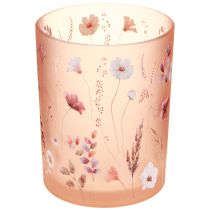 Article Lanterne décorative en verre à motif floral pour une touche d'élégance dans votre intérieur, 12,5 cm, lot de 2