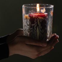 Article Lanterne décorative en verre à motif de papillons dans une prairie, pour une touche d'élégance dans votre intérieur, 18 cm, lot de 2