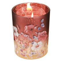 Article Lanterne décorative en verre à motif floral pour une touche d'élégance dans votre intérieur, 12,5 cm, lot de 2