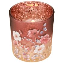 Article Élégant bougeoir à motifs floraux pour une décoration d'intérieur chaleureuse, 8 cm, lot de 4.