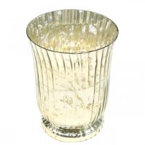 Article Lanterne en verre porte-bougie chauffe-plat en verre Ø11cm H14.5cm