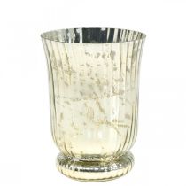 Article Lanterne en verre photophore verre Ø14.5cm H20cm