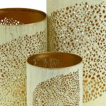 Article Décoration métal lanterne automne H20,5/15,5/10,5cm lot de 3