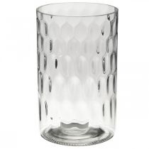 Vase à fleurs, vase en verre, verre à bougie, lanterne en verre Ø11,5cm H18,5cm
