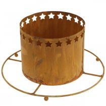 Article Lanterne avec étoiles, Avent, porte-couronne en métal, décoration de Noël patine Ø25cm