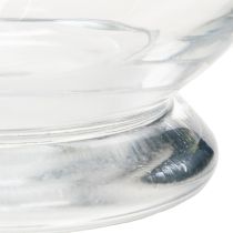 Article Bougeoir/vase en verre pour une décoration intérieure d'ambiance à l'élégance classique, 25 cm