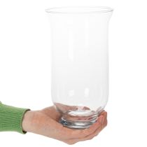 Article Bougeoir/vase en verre pour une décoration intérieure d'ambiance à l'élégance classique, 25 cm