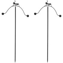 Article Carillon éolien fourmi décoration jardin piquet métal 66cm 2pcs
