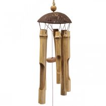 Article Carillon éolien décoration bambou pour balcon suspendu Ø10cm H28cm