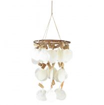 Article Carillon à vent décoration coquillage Capiz Ø30cm H80cm