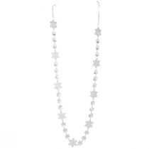 Article Guirlande d&#39;hiver cristaux de glace clair argent blanc L150cm 2 pièces