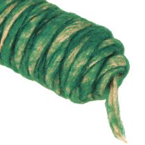 Article Cordon de laine vert vintage fil mèche laine naturelle jute 30m