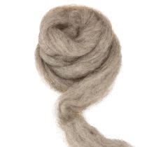 Article Cordon de laine décoratif gris naturel, 2 m, laine feutrée pour loisirs créatifs et art floral