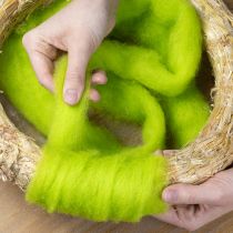 Article Laine feutrée douce verte pour décoration et créations – 2 m