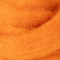 Article Cordon de laine feutrée orange, 2 m, pour loisirs créatifs, reliure et décoration