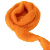 Article Cordon de laine feutrée orange, 2 m, pour loisirs créatifs, reliure et décoration