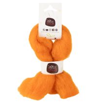 Article Cordon de laine feutrée orange, 2 m, pour loisirs créatifs, reliure et décoration