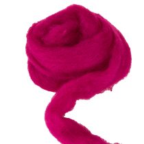 Article Cordon de laine feutrée douce, idéal pour les créations décoratives et les compositions saisonnières. 2 m, rose.