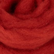 Article Cordon de laine, laine décorative, rouge, 2 m de laine feutrée pour l'art floral, la décoration et les loisirs créatifs