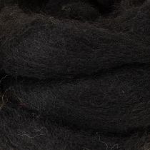 Article Laine décorative, cordon de laine, laine feutrée pour loisirs créatifs et art floral, 2 m, noir