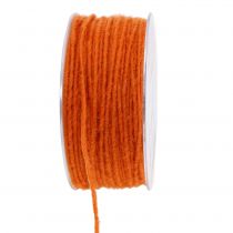 Article Cordon de laine orange 3mm 100m
