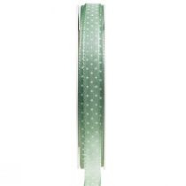 Ruban cadeau ruban décoratif à pois vert menthe 10mm 25m