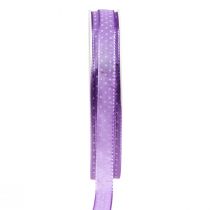 Ruban cadeau ruban décoratif à pois violet 10mm 25m