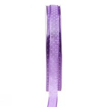 Article Ruban cadeau ruban décoratif à pois violet 10mm 25m