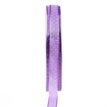 Article Ruban cadeau ruban décoratif à pois violet 10mm 25m