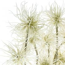 Xanthium fleur artificielle crème décoration d&#39;automne 6 fleurs 80cm 3pcs