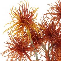 Xanthium fleur artificielle automne décoration orange 6 fleurs 80cm 3pcs