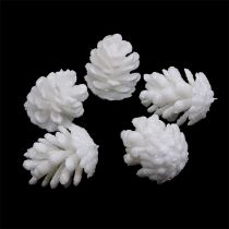 Article Cônes décoratifs paillettes blanches décoration dispersée décoration à suspendre 3,5 cm 45 pièces