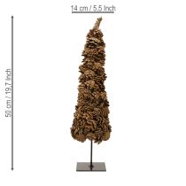 Article Sapin de Noël en pommes de pin, décoration en pommes de pin, naturel, 14×50cm
