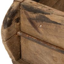Article Plateau en bois à deux compartiments, forme brique authentique, idéal pour la maison ou le bureau, 60 cm