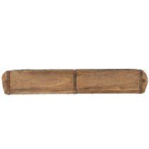 Article Plateau en bois à deux compartiments, forme brique authentique, idéal pour la maison ou le bureau, 60 cm