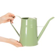 Article Arrosoir d'intérieur vintage en métal, vert menthe, 1,7 L ; vase décoratif, style rétro, H 23 cm
