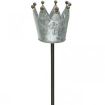 Photophore couronne à coller zinc Ø9.5cm H50cm
