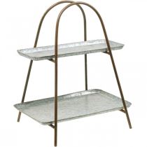 Présentoir à gâteaux plateau décoratif vintage étagère de table métal H47cm