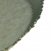 Article Assiette décorative plaque zinc plaque métal anthracite or Ø20.5cm