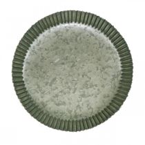 Assiette décorative plaque zinc plaque métal anthracite or Ø20.5cm