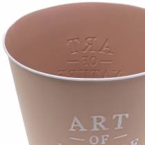 Article Pot de fleur zinc Art of Nature vieux rose Ø17,5cm H15cm