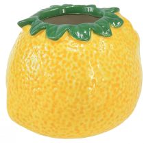 Article Vase décoratif citron pot de fleur en céramique jaune Ø8,5cm