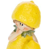 Article Figurines d'enfants citron, décoration de table estivale de style vintage, pour salon et balcon, 9 cm, lot de 3